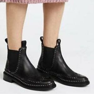Rag&Bone BENSON Black Studde Leather Boots Size-40 NWT